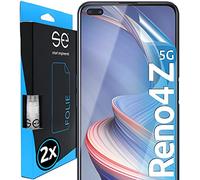 2x se® Film de Protection 3D Transparent pour Oppo Reno4 Z 5G, Auto-réparateur, Compatible Empreinte & FaceID, Installation Sans Bulles, Résistant aux Chocs et Rayures, Fabriqué en Allemagne