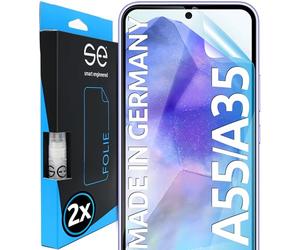 2x se® Film de Protection 3D Transparent pour Samsung Galaxy A55 / A35, Auto-réparateur, Compatible Empreinte & FaceID, Installation Sans Bulles, Résistant aux Chocs et Rayures, Fabriqué en Allemagne