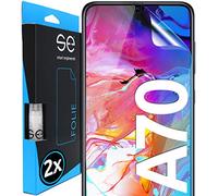 2x se® Film de Protection 3D Transparent pour Samsung Galaxy A70, Auto-réparateur, Compatible Empreinte & FaceID, Installation Sans Bulles, Résistant aux Chocs et Rayures, Fabriqué en Allemagne