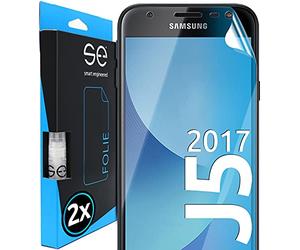 2x se® Film de Protection 3D Transparent pour Samsung Galaxy J5, Auto-réparateur, Compatible Empreinte & FaceID, Installation Sans Bulles, Résistant aux Chocs et Rayures, Fabriqué en Allemagne