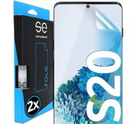 2x se® Film de Protection 3D Transparent pour Samsung Galaxy S20, Auto-réparateur, Compatible Empreinte & FaceID, Installation Sans Bulles, Résistant aux Chocs et Rayures, Fabriqué en Allemagne