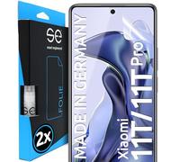 2x se® Film de Protection 3D Transparent pour Xiaomi 11T / 11T Pro, Auto-réparateur, Compatible Empreinte & FaceID, Installation Sans Bulles, Résistant aux Chocs et Rayures, Fabriqué en Allemagne