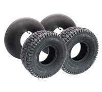 2x SECURA Reifen 15x6.00-6 tubeless inkl. Schläuche mit Winkelventil TR87