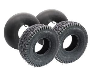 2x SECURA Reifen 15x6.00-6 tubeless inkl. Schläuche mit Winkelventil TR87