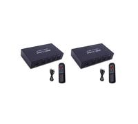 2X Sélecteur Optique avec Répartiteur Audio Numérique Optique Spdif Toslink 2 Voies 3 en 1 avec Commutateur de Télécommande IR