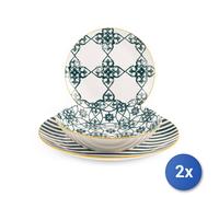 2X Services 18 Pièces Table Émeraude H&H