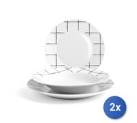 2X Services De Table 18 Pièces Grid Home