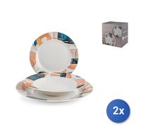 2X Services De Table 18 Pièces Pinksand H&H