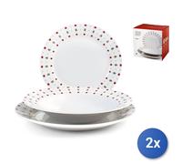 2X Services De Table 18 Pièces Starlight En Porcelaine Décorée Fo Home