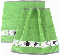 2x Serviettes Brebis Kracht Éponge Cuisine Seviette Agneau Déco Repas Animaux