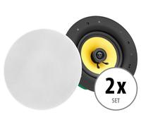 2x Set Haut Parleur Enceinte Mur Plafond Encastrable HiFi 2 Voie 8'' Woofer 320W