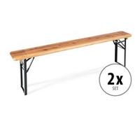 2x Set Stagecaptain BBB-180 Hirschgarten banc de jardin 177 cm naturel Naturel G