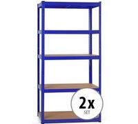 2x Set Stagecaptain HR-175 BU Heavyrack étagère de hangar planche en bois Bleu Bleu G