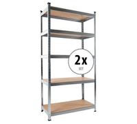 2x set Stagecaptain HR-175 Heavyrack étagère de rangement planche en bois, max. 875 kg
