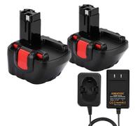 2X Shentec 12V 4.5Ah NI-MH Batterie + Chargeur Batterie pour Bosch BAT043 BAT045 BAT120 BAT139 2607335542 2607335526 2607335274 2607335709 GSR 12-2 12VE-2 PSR 12 GSB 12VE-2 22612