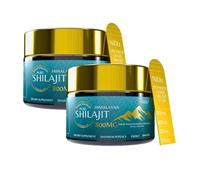 2x Shilajit Pure Himalaya 50g - 800 mg Résine de Shilajit + Boost Ayurvédique (Ashwagandha, Crinière de Lion, Maca), Testées en Laboratoire UE