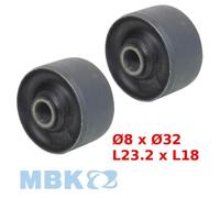 2x SILENTBLOC FLEXIBLOC 8x32x18/23,2 MOTEUR MOBYLETTE MBK 40 41 50 51 88 CLUB AV10 AV7 SUPERIEUR FIXATION CULASSE