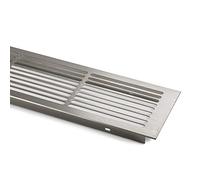 2x SO-TECH® Grille de Ventilation 500 x 86 mm Grille Perforée Aluminium Finition en Acier Inox Aération Porte Grille Cheminée