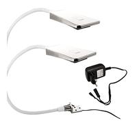 2x SO-TECH® Lampe liseuse flexible "Luminoso" LED Lampe de chevet DEL Lampe pour lire LED Lampe de lecture blanc incl.