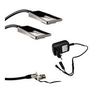 2x SO-TECH® Lampe liseuse flexible "Luminoso" LED Lampe de chevet DEL Lampe pour lire LED Lampe de lecture noir incl.
