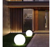 2x LED solaire extérieur plug-in ball 20cm lumières jardin pelouse prairie parterre de fleurs éclairage piquet lampes