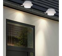 2x LED gouttières solaires lumières lampes de garages blanches lampes de clôture de jardin en plein air