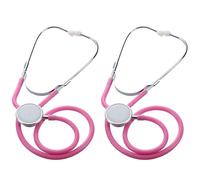 2X Stethoscope EMT Une Double pour Le Docteur,Le Infirmier ,Le Veterinaire, de Medecine - Rose