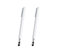 2X Stylet Télescopique Universel pour Écrans Tactiles, Pointeur Rétractable et Stylet avec Pointe de Flocage Spéciale (Blanc)