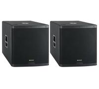 2x Subwoofer Actif Caisson Basse DJ PA Sono 18'' 800W Puissant Live Studio Scene