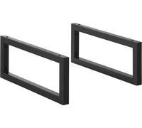 2x support 50x20cm console murale en set de 2 supports de lavabo console de lavabo montage mural acier noir