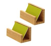 2X Support de Carte de Visite En Bois de Bambou pour Bureau Présentoir de Carte de Visite Robuste pour Bureau Adapté Aux Hommes