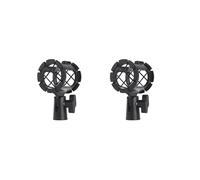 2X Support de Microphone Universel Anti-Vibrations pour Microphones à Condensateur, Compatible avec la Plupart des Pieds de Micro.