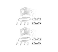 2X Support de Montage sur Poteau L Support de Montage au Mur Accessoires de MatéRiel pour Antenne ExtéRieure LPDA Yagi avec Boulon en U