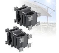 2X Support de Parasol pour Balustrade de Balcon, Support Compact pour Parasol de Balcon ø23-67 mm Support de Parasol pour Balustrade de Balcon pour Pied de Parasol de Balcon