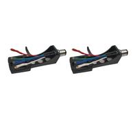 2X Support de Phono en Vinyle Tourne-Disque Headshell Universel LP Phono Cartouche Remplacement Tête de Phonographe Porte-Stylet Fil Conducteur