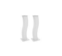 2x support de scène 150cm incurvé incl. housse et sac, blanc