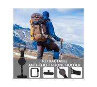 2X Support de Téléphone Rétractable Antivol, Cordon de Sécurité pour Smartphone avec Clip Ceinture, Cordon de Téléphone Portable