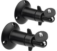 2x Support mural pour caméra compatible avec Arlo,compatible avec Eufy,compatible avec Wyze-Support pivotant en aluminium avec filetage 1/4"",intérieur et extérieur,inclut 3 vis