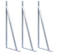 2x Supports pour Poteau de Clôture Acier Galvanisé Jardin Extérieur vidaXL