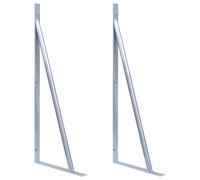 2x Supports pour Poteau de Clôture Acier Galvanisé Jardin Extérieur vidaXL
