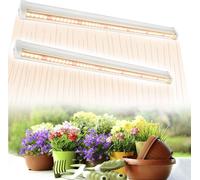 2x T5 LED Lampe pour plantes spectre complet Lumière solaire blanche 20W Extensible Lampe de culture pour plantes d'intérieur