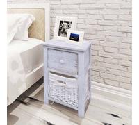 2x Table de Chevet Bois Marron Support de Téléphone Armoire Latérale vidaXL