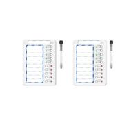 2X Tableau de Tâches EffaçAble pour les Enfants, Liste de Tâches à Faire, Tableau de Planification des Tâches de Routine avec Autocollants