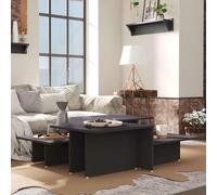 2x Tables Basses Gris 111,5x50x33 cm Bois d'Ingénierie Table d'Appoint vidaXL