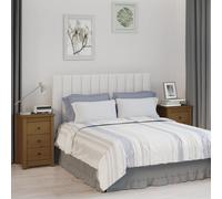 2x Tables de Chevet 40x35x61,5 cm Bois de Pin Massif Tables de Nuit vidaXL