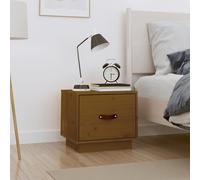 2x Tables de Chevet Blanc 40x34x35 cm Bois de Pin Massif Tables de Nuit vidaXL