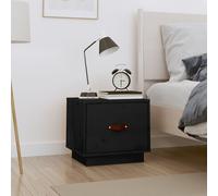 vidaXL Tables de chevet 2 pcs Noir 40x34x35 cm Bois de pin massif