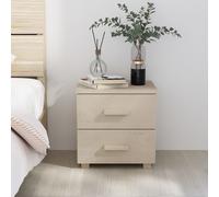 2x Tables de Chevet Blanc 40x35x44,5 cm Bois de Pin Massif Armoires vidaXL