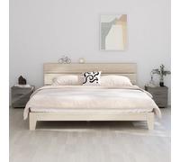 2x Tables de Chevet Blanc 40x35x44,5 cm Bois de Pin Massif Armoires vidaXL