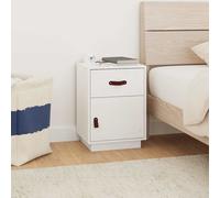 2x Tables de Chevet Gris 40x34x55 cm Bois de Pin Massif Tables de Nuit vidaXL